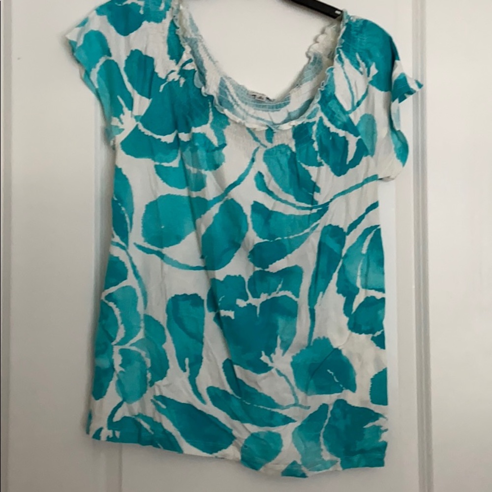 Blue White Top